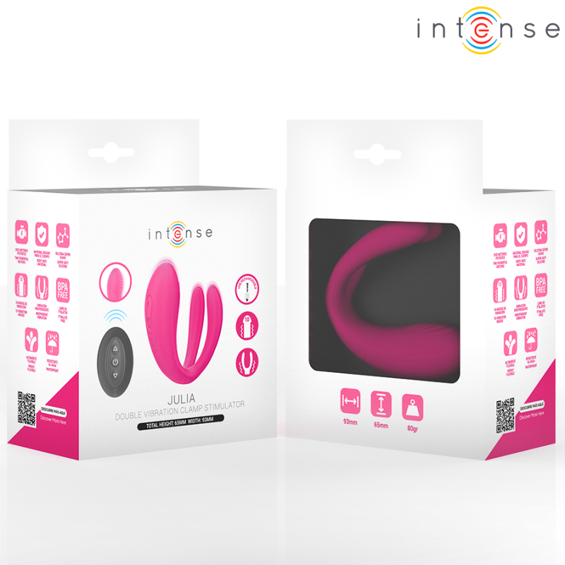 INTENSE JULIA VIBRADOR ESTIMULADOR DE PINZAS CONTROL REMOTO
