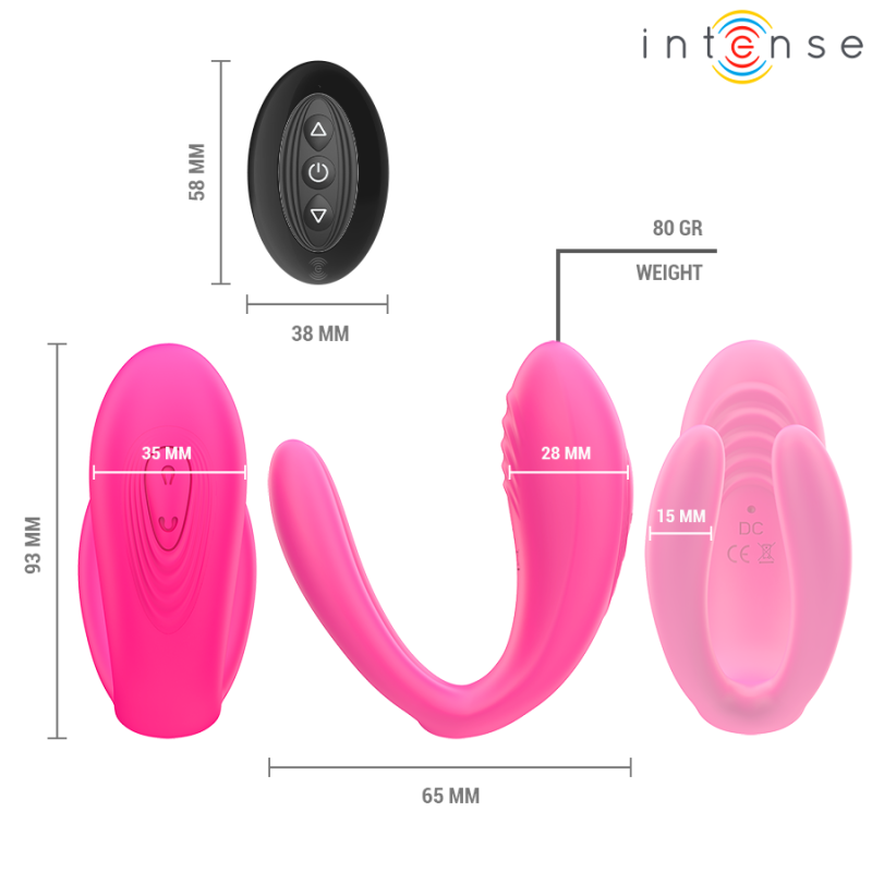 INTENSE JULIA VIBRADOR ESTIMULADOR DE PINZAS CONTROL REMOTO