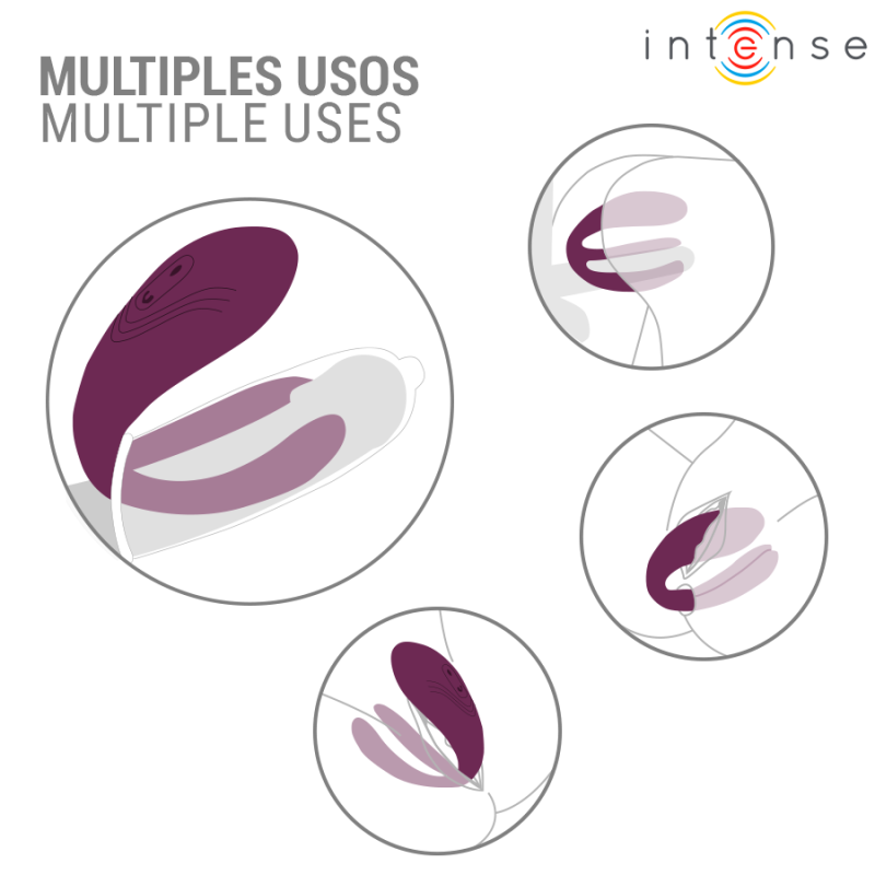 INTENSE SANDRA VIBRADOR ESTIMULADOR DE PINZAS CON GOLPETEO CONTROL REMOTO