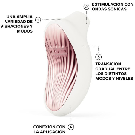 LELO SONA 3 MASAJEADOR SONICO DE CLITORIS BLANCO