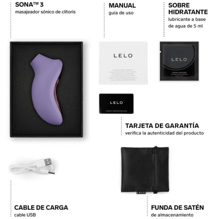 LELO SONA 3 MASAJEADOR SONICO DE CLITORIS VIOLETA
