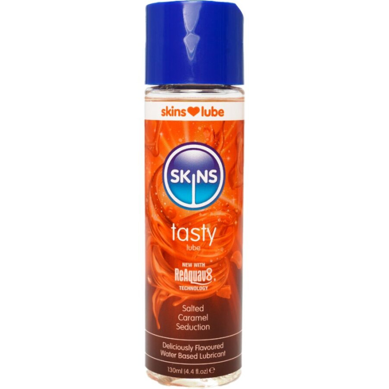 SKINS TASTY LUBRICANTE BASE DE AGUA CARAMELO SALADO 130 ML