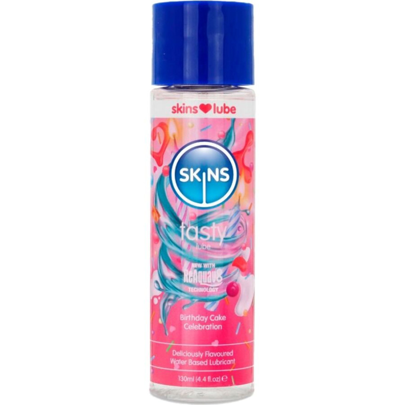 SKINS TASTY LUBRICANTE BASE DE AGUA TARTA CUMPLEANOS 130 ML