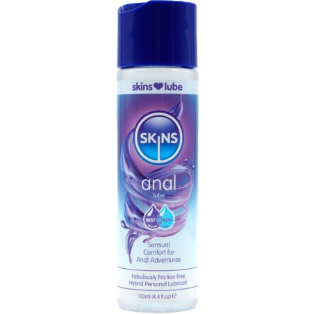 SKINS ANAL LUBRICANTE HIBRIDO BASE DE AGUA SILICONA 130 ML