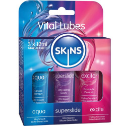 SKINS VITAL LUBES KIT LUBRICANTES AQUA SUPERSLIDE EXCITE 3 x 12 ML