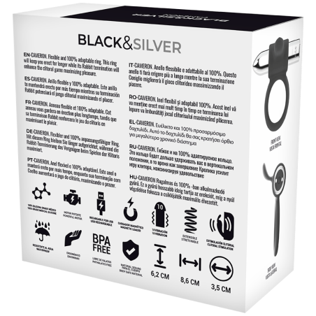 BLACKSILVER CAMERON ANILLO RECARGABLE SILVER