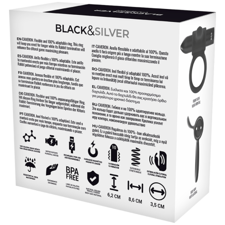 BLACKSILVER CAMERON ANILLO RECARGABLE NEGRO