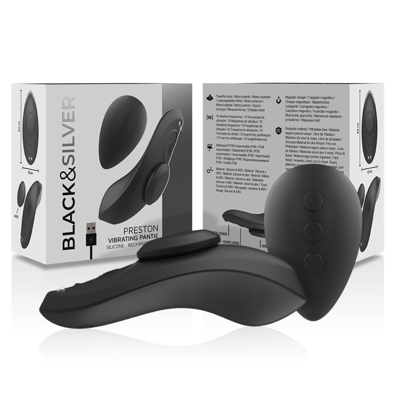 BLACKSILVER PRESTON PANTIE MAGNETICO VIBRADOR SILICONA REMOTO