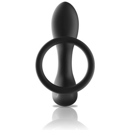 BLACKSILVER MASAJEADOR ANAL CONTROL REMOTO SILICONA RECARGABLE NEGRO