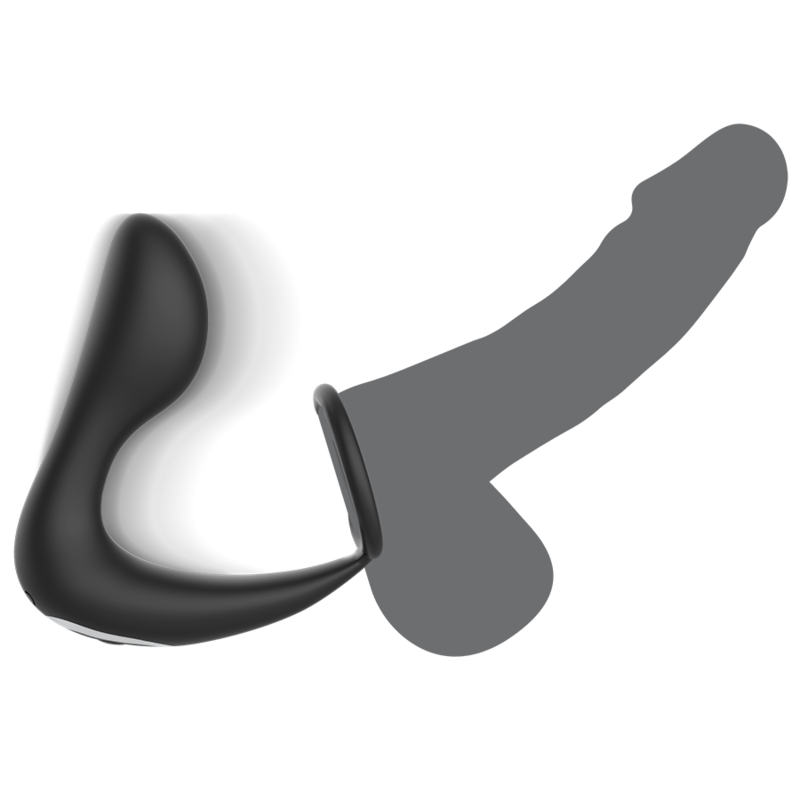 BLACKSILVER MASAJEADOR ANAL CONTROL REMOTO SILICONA RECARGABLE NEGRO