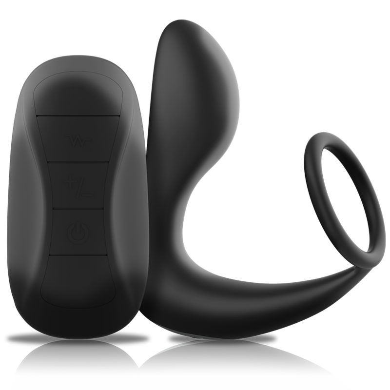 BLACKSILVER MASAJEADOR ANAL CONTROL REMOTO SILICONA RECARGABLE NEGRO