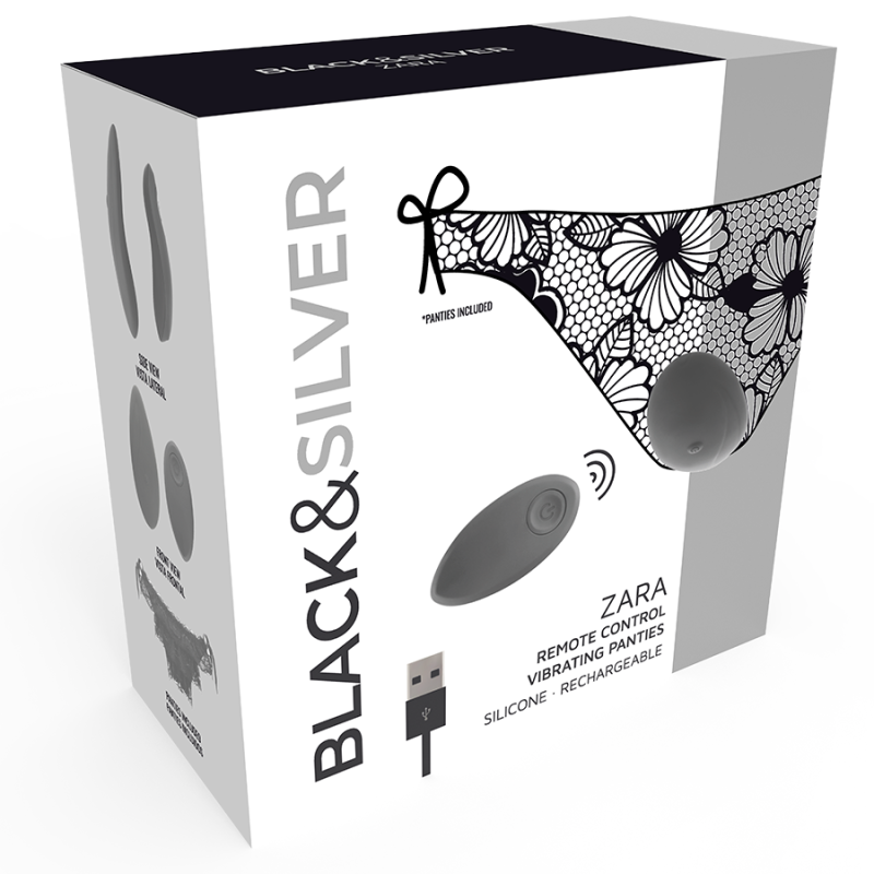 BLACKSILVER ZARA ESTIMULADOR CONTROL REMOTO CON PANTY GRATIS