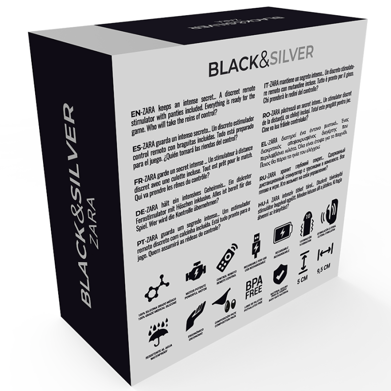BLACKSILVER ZARA ESTIMULADOR CONTROL REMOTO CON PANTY GRATIS