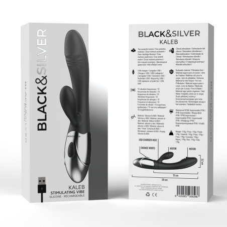 BLACKSILVER KALEB VIBRADOR RABBIT SILICON MILTI FUNCION