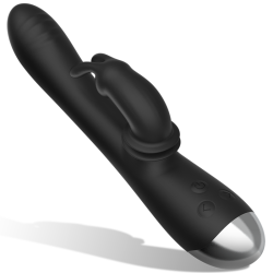 BLACKSILVER DJ ADAM ESTIMULADOR RABBIT SILICONA RECARGABLE NEGRO 2