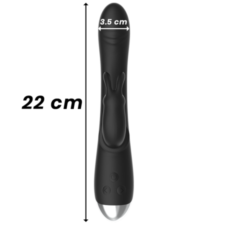 BLACKSILVER DJ ADAM ESTIMULADOR RABBIT SILICONA RECARGABLE NEGRO