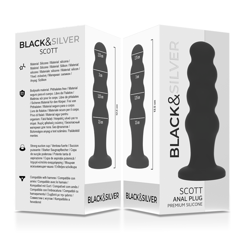 BLACKSILVER SCOTT PLUG ANAL SILICONA PREMIUM NEGRO