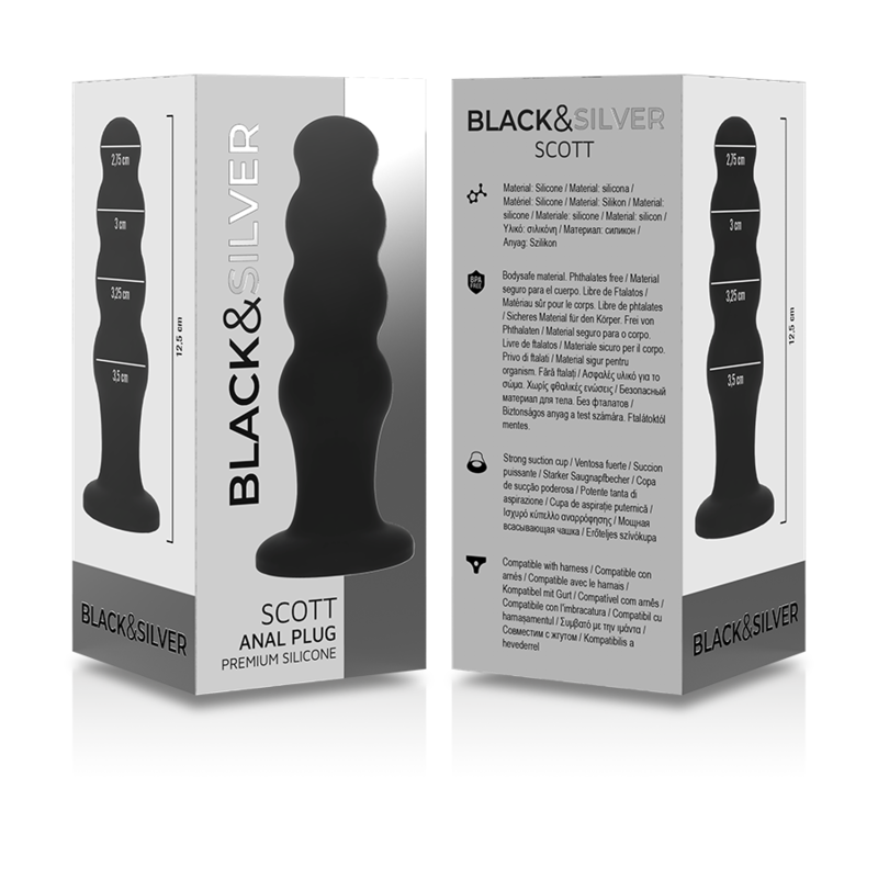 BLACKSILVER SCOTT PLUG ANAL SILICONA PREMIUM NEGRO