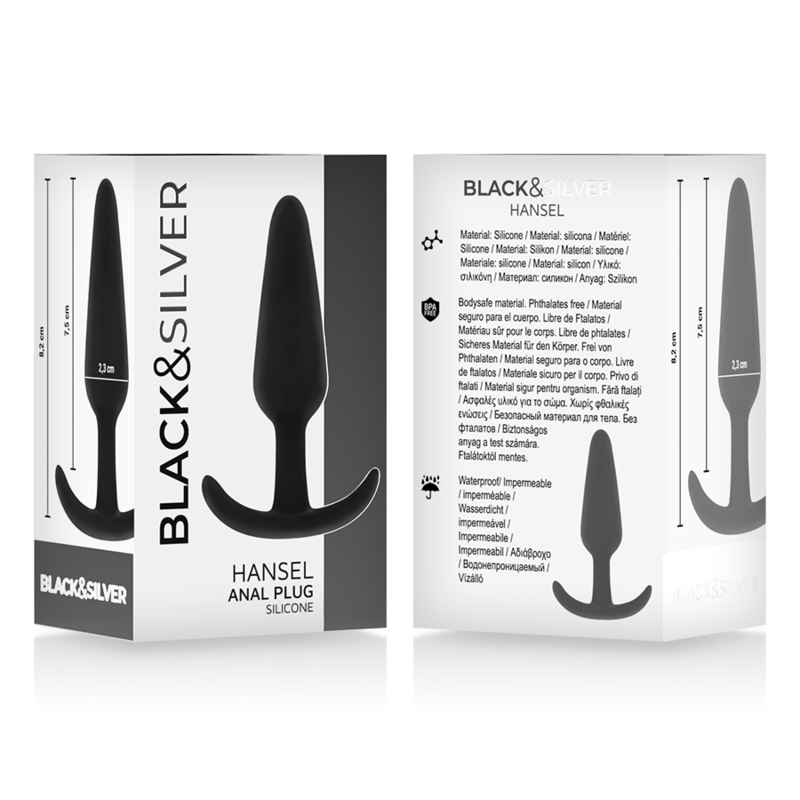 BLACKSILVER HANSEL PLUG ANAL SILICONA CON ASA PEQUENO
