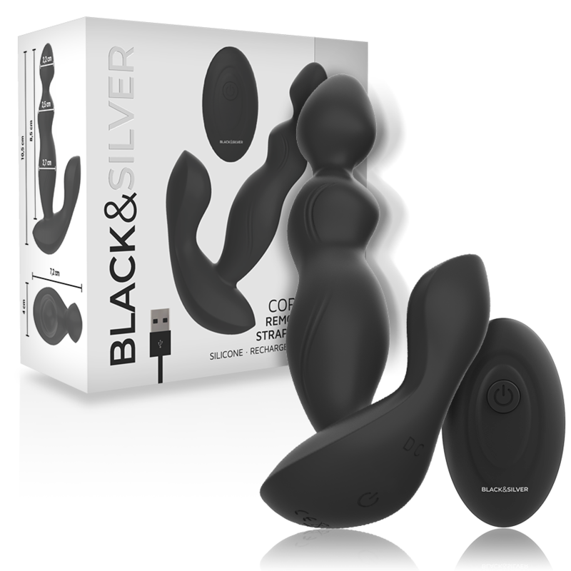 BLACKSILVER CORA PLUG PROSTATICO SILICONA CONTROL REMOTO