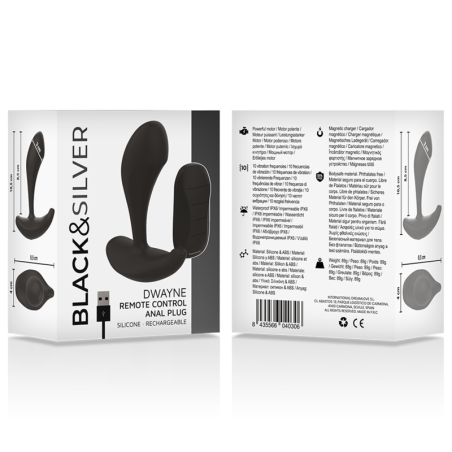 BLACKSILVER DWAYNE PLUG ANAL SILICONA CONTROL REMOTO