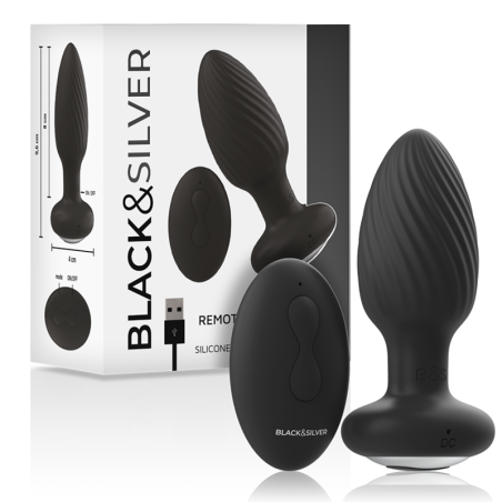 BLACKSILVER WELLS PLUG ROTADOR ANAL SILICONA CONTROL REMOTO