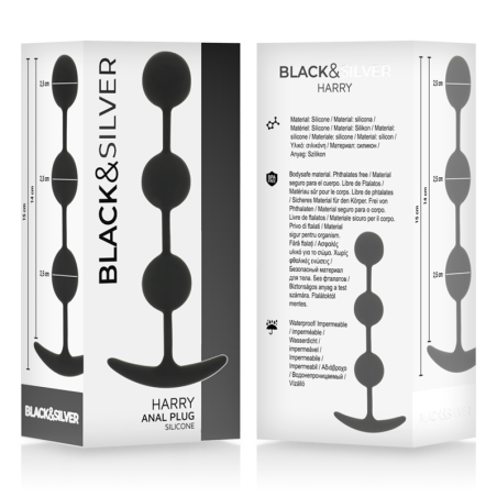 BLACKSILVER HARRY ROSARIO ANAL 3 ESFERAS SILICONA 14 CM