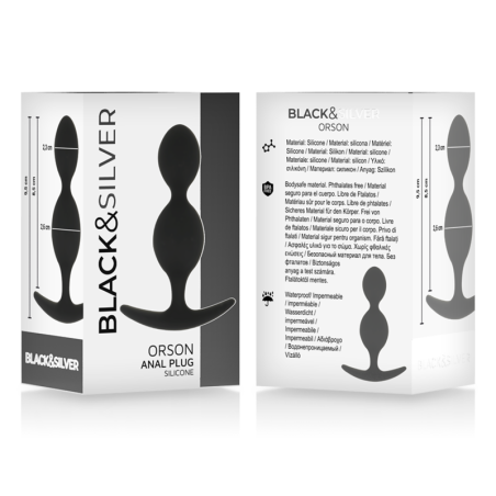 BLACKSILVER ORSON PLUG SILICONA 2 ONDAS ANALES 9 CM