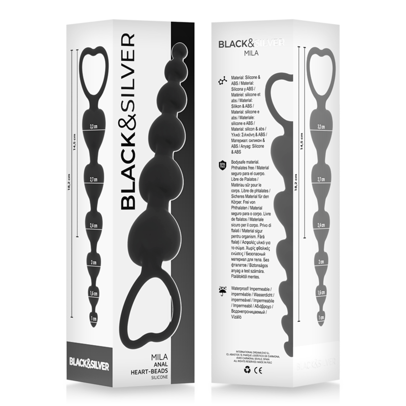 BLACKSILVER MILA CADENA ANAL DE CORAZONES 18 CM