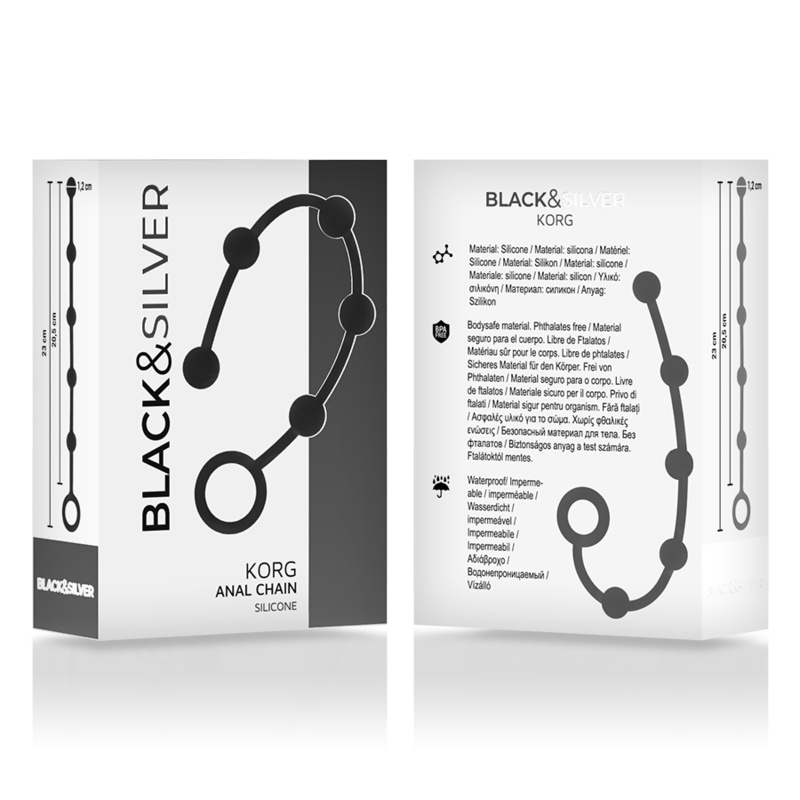 BLACKSILVER KORG ROSARIO ANAL INICIACION SILICONA 21 CM