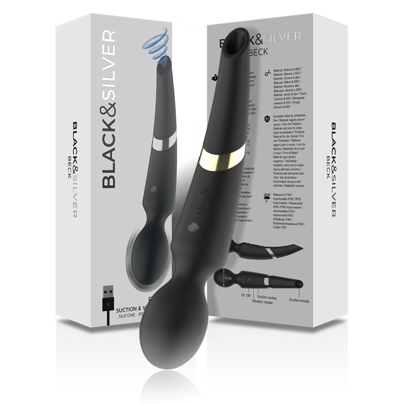 BLACKSILVER BECK WAND Y SUCCIONADOR 2 EN 1 SILICONA