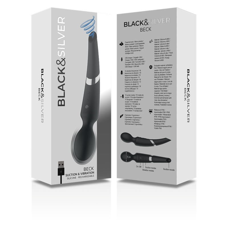 BLACKSILVER BECK WAND Y SUCCIONADOR 2 EN 1 SILICONA