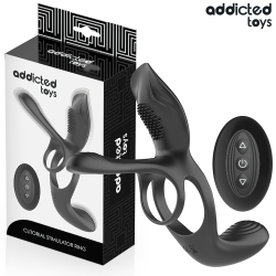 ADDICTED TOYS ANILLO DOBLE PARA EL PENE CON ESTIMULADOR DE CLITORIS