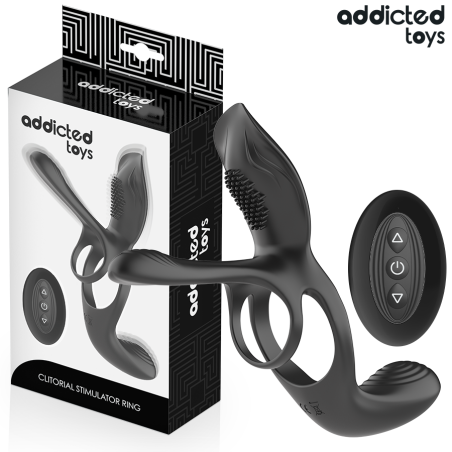 ADDICTED TOYS ANILLO DOBLE PARA EL PENE CON ESTIMULADOR DE CLITORIS