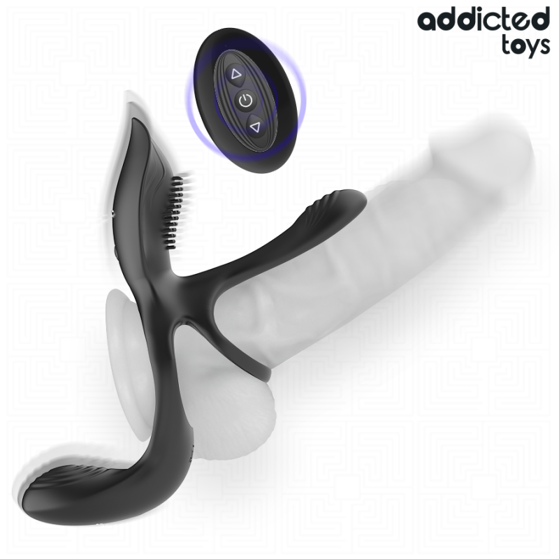 ADDICTED TOYS ANILLO DOBLE PARA EL PENE CON ESTIMULADOR DE CLITORIS