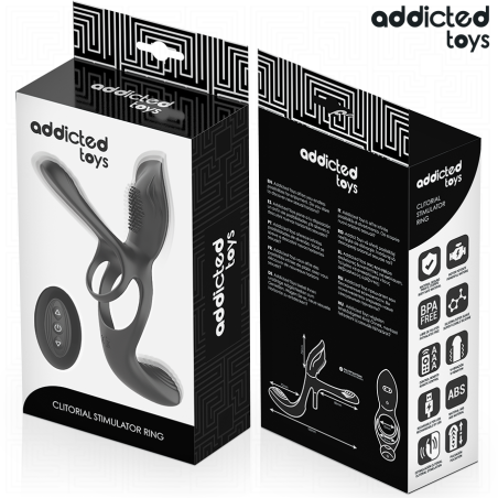 ADDICTED TOYS ANILLO DOBLE PARA EL PENE CON ESTIMULADOR DE CLITORIS