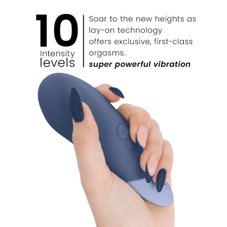 WOMANIZER VIBE VIBRADOR LAY ON SILENCIOSO AZUL OSCURO