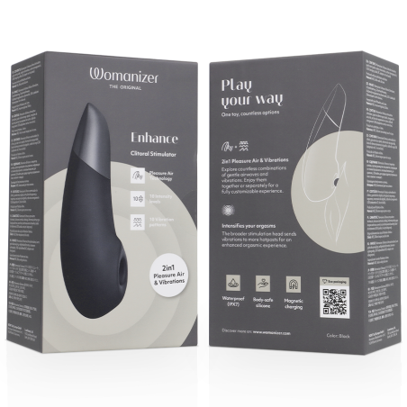 WOMANIZER ENHANCE ESTIMULADOR DE CLITORIS NEGRO
