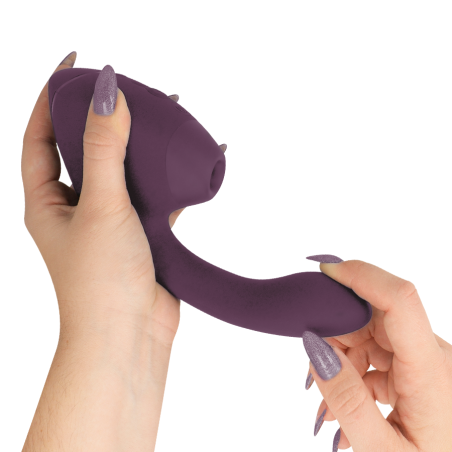 WOMANIZER DUO NEXT ESTIMULADOR VIBRADOR DUAL CLITORIS PUNTOG MORADO