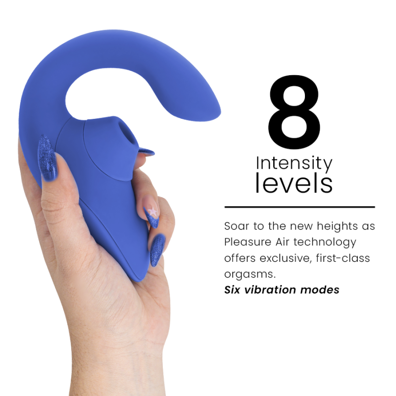 WOMANIZER BLEND ESTIMULADOR VIBRADOR RABBIT AZUL