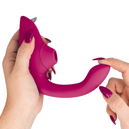 WOMANIZER BLEND ESTIMULADOR VIBRADOR RABBIT FUCSIA