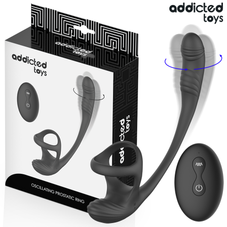 ADDICTED TOYS PLUG ANAL VIBRACION Y WAVING 360º Y ESTIMULADOR TESTICULOS