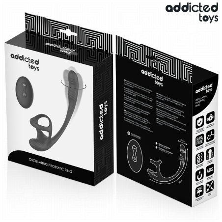 ADDICTED TOYS PLUG ANAL VIBRACION Y WAVING 360º Y ESTIMULADOR TESTICULOS
