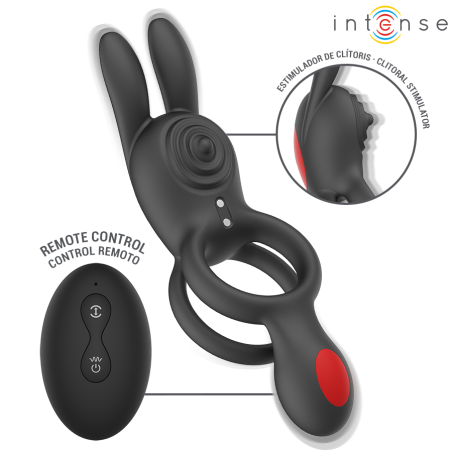 INTENSE QUINN ANILLO DOBLE CON VIBRACION CONTROL REMOTO