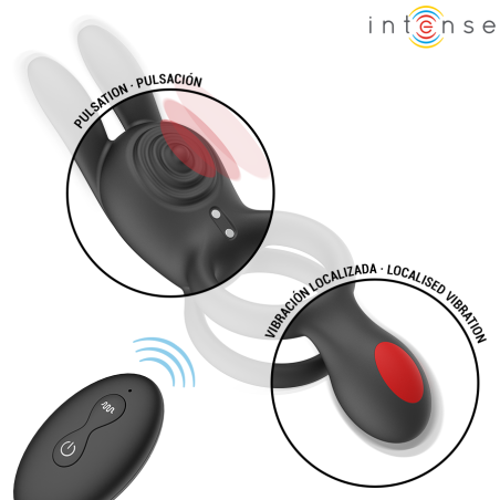 INTENSE QUINN ANILLO DOBLE CON VIBRACION CONTROL REMOTO