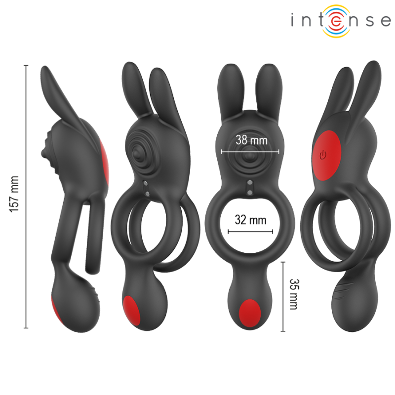 INTENSE QUINN ANILLO DOBLE CON VIBRACION CONTROL REMOTO