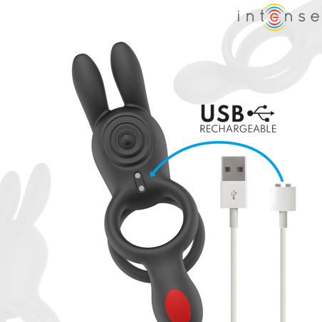 INTENSE QUINN ANILLO DOBLE CON VIBRACION CONTROL REMOTO