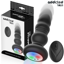 ADDICTED TOYS PLUG ANAL VIBRADOR THRUSTING Y LUZ LED CONTROL REMOTO