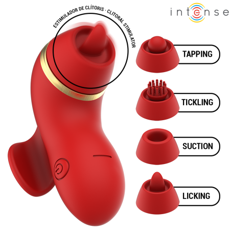 INTENSE PATTY ESTIMULADOR CON 4 CABEZALES SUCCION TAPPING TICKLING Y LICKING
