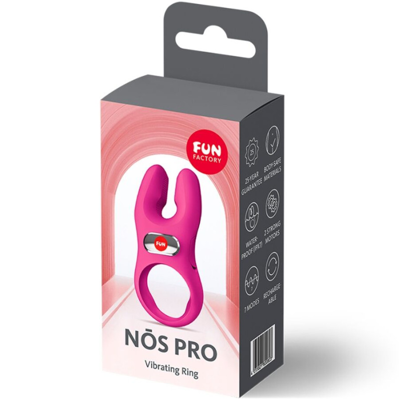 FUN FACTORY NOS PRO ANILLO VIBRADOR PENE MAGENTA